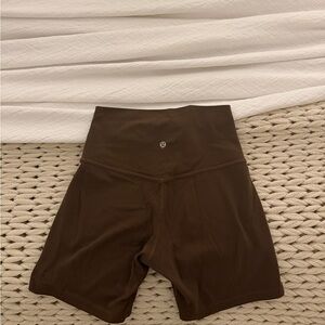Lululemon High-Rise Brown Bike Shorts